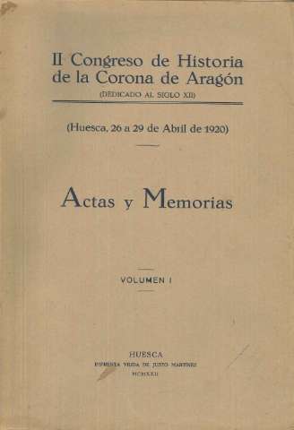 II Congreso de Historia de la Corona de Aragón... (1920)