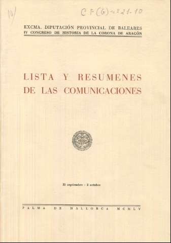 Lista y resúmenes de las comunicaciones (1955)