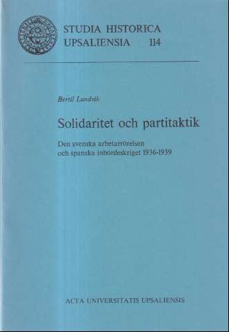Solidaritet och partitaktik : den svenska... (1980)