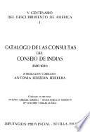 Catálogo de las Consultas del Consejo de Indias (1983-1995)