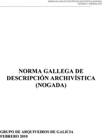 Norma gallega de descripción archivística... (2010)