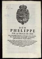 Don Phelippe por la gracia de Dios Rey de... (s.a.)