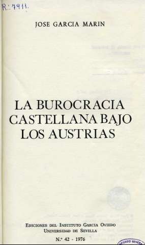 La burocracia castellana bajo los Austrias (1976)