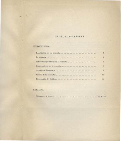 Catálogo de las consultas de Indias (D.L. 1972)