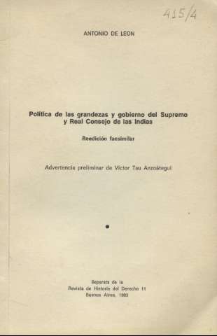 Política de las grandezas y gobierno del... (1983)