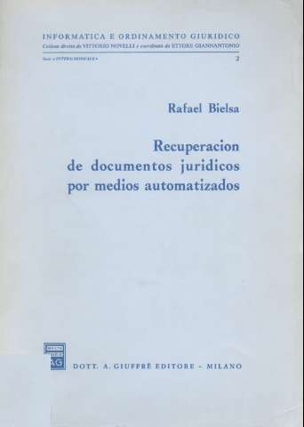 Recuperacion de Documentos Juridicos Por Medios... (imp. 1986)