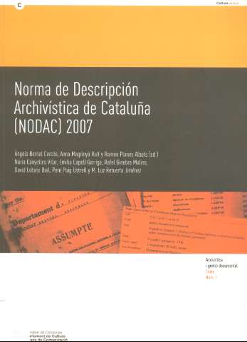 Norma de descripción archivística de Cataluña... (2007)