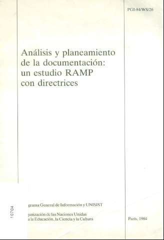 Análisis y planeamiento de la documentación :... (1984)