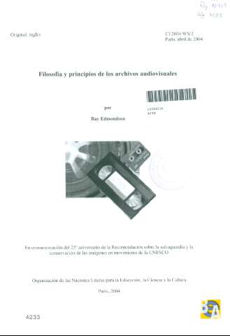 Filosofía y principios de los archivos... (2004)