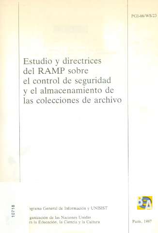 Estudio y directrices del Ramp sobre el control... (1987)