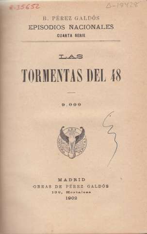Las tormentas del 48 ; Narvaez (1902)