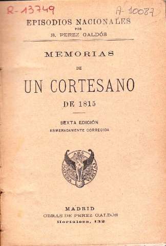 Memorias de un cortesano de 1815 (1900?)