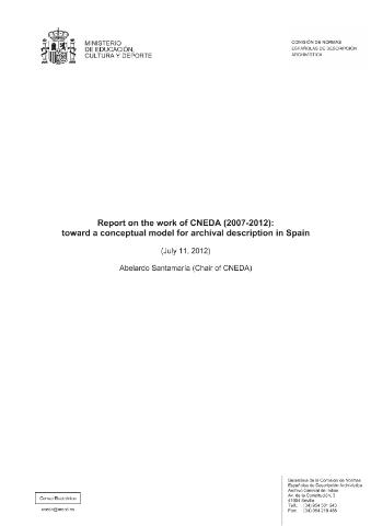 Report on the work of CNEDA (2007-2012) :...