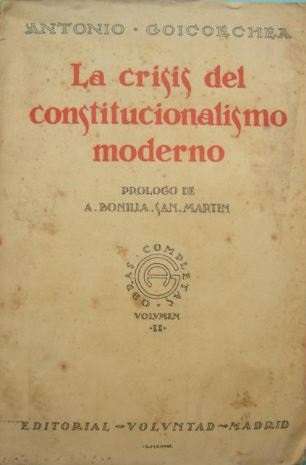 La crisis del constitucionalismo moderno (1925)