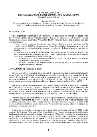 Desarrollo de las Normas Españolas de... (2007)
