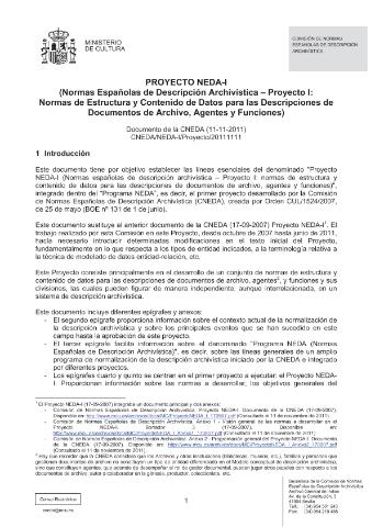 Proyecto NEDA-I : (Normas Españolas de...