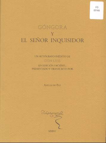 Góngora y el señor inquisidor : un autógrafo... (2012)