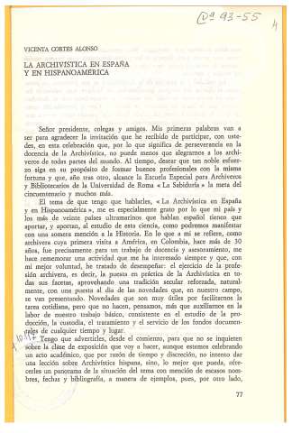 La Archivística en España y en Hispanoamérica (1992)